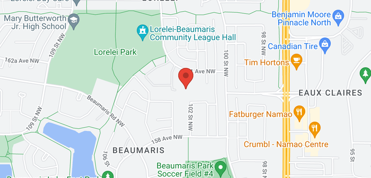 map of 16004 102 ST NW